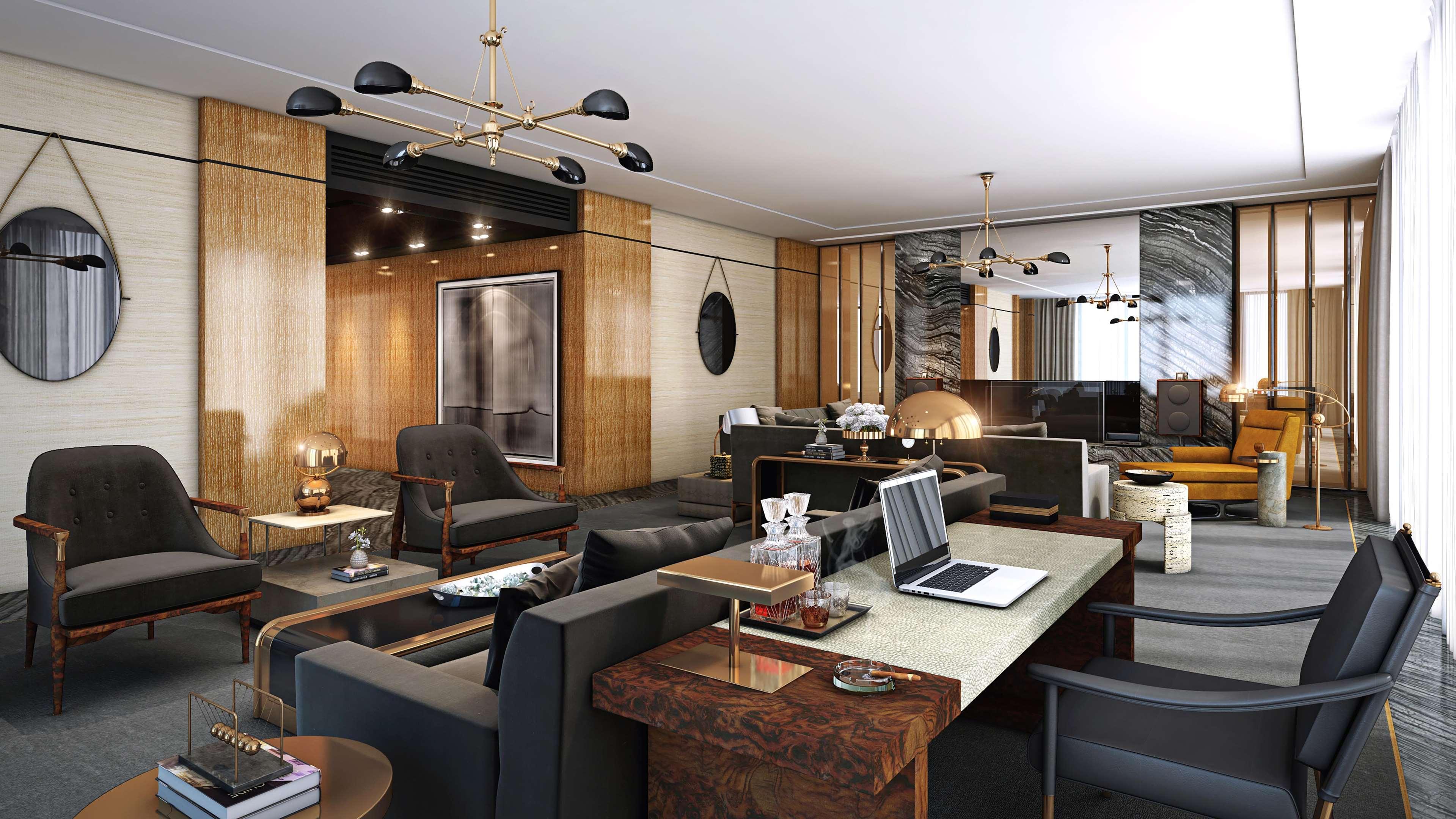 迪拜国际金融中心华尔道夫酒店 外观 照片 Office interior design