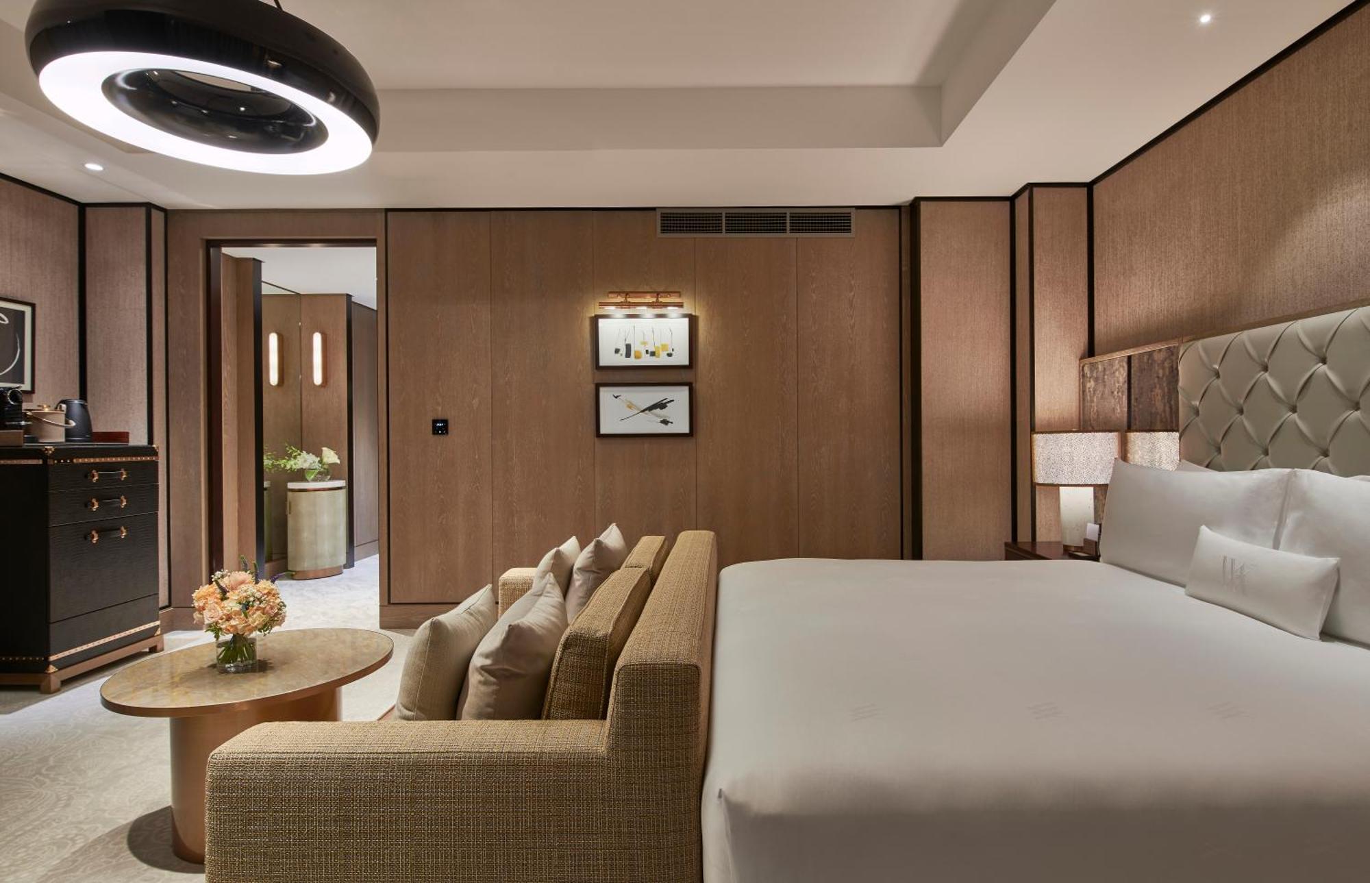 迪拜国际金融中心华尔道夫酒店 外观 照片 A bedroom at the hotel