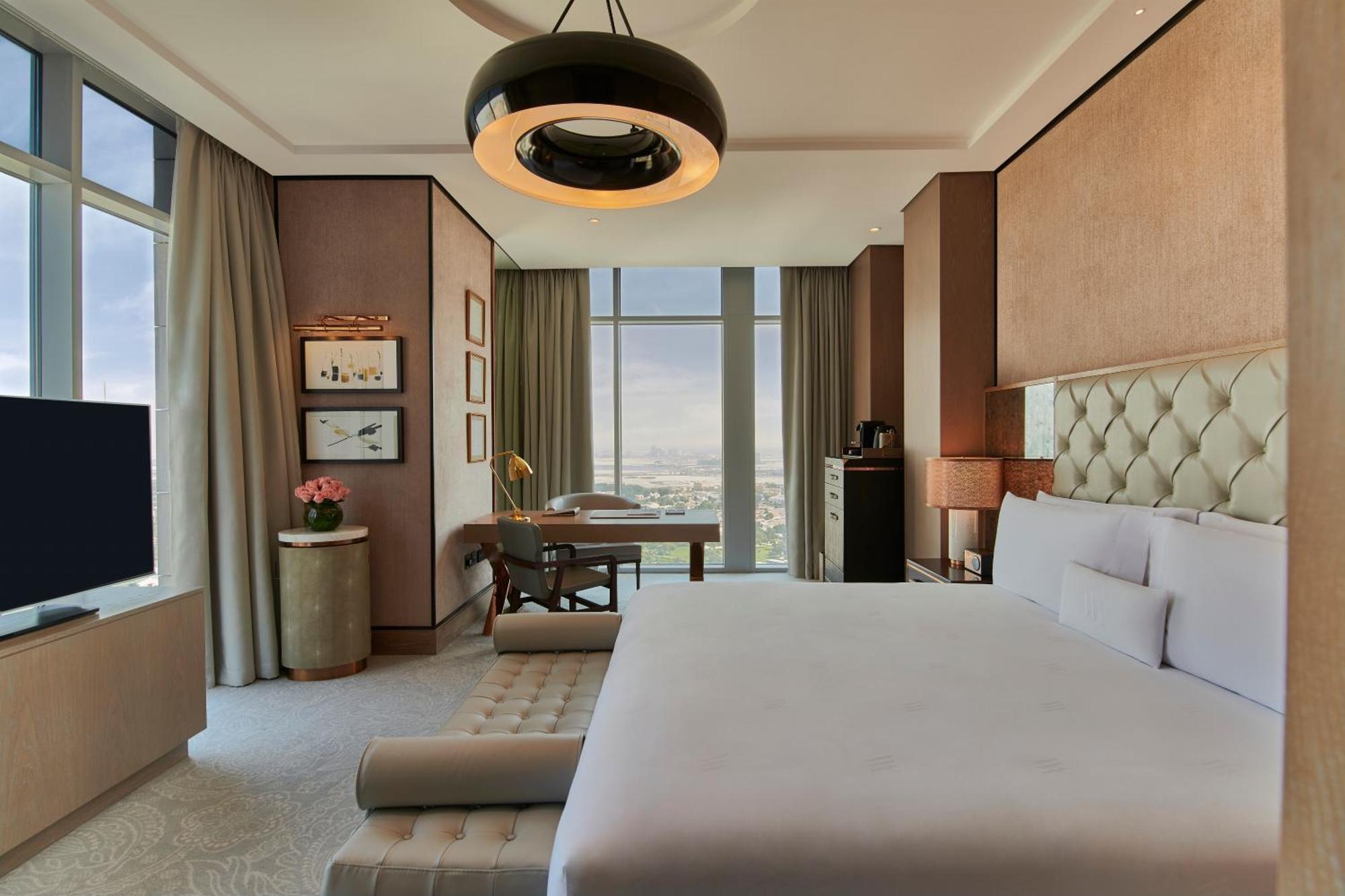 迪拜国际金融中心华尔道夫酒店 外观 照片 A bedroom at the hotel