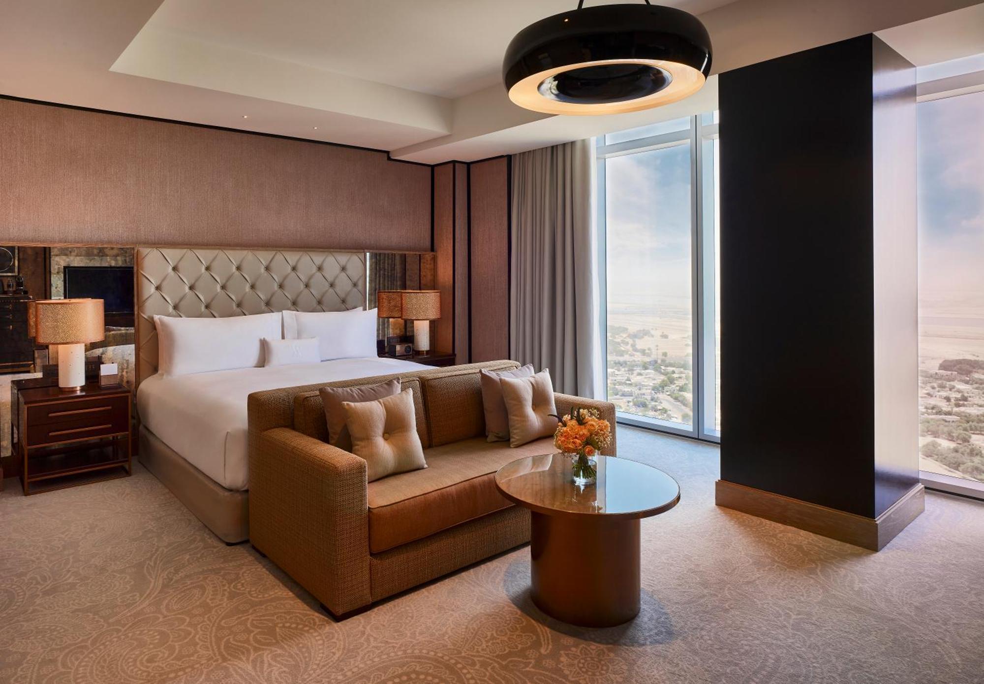 迪拜国际金融中心华尔道夫酒店 外观 照片 A bedroom at the Address Downtown Dubai