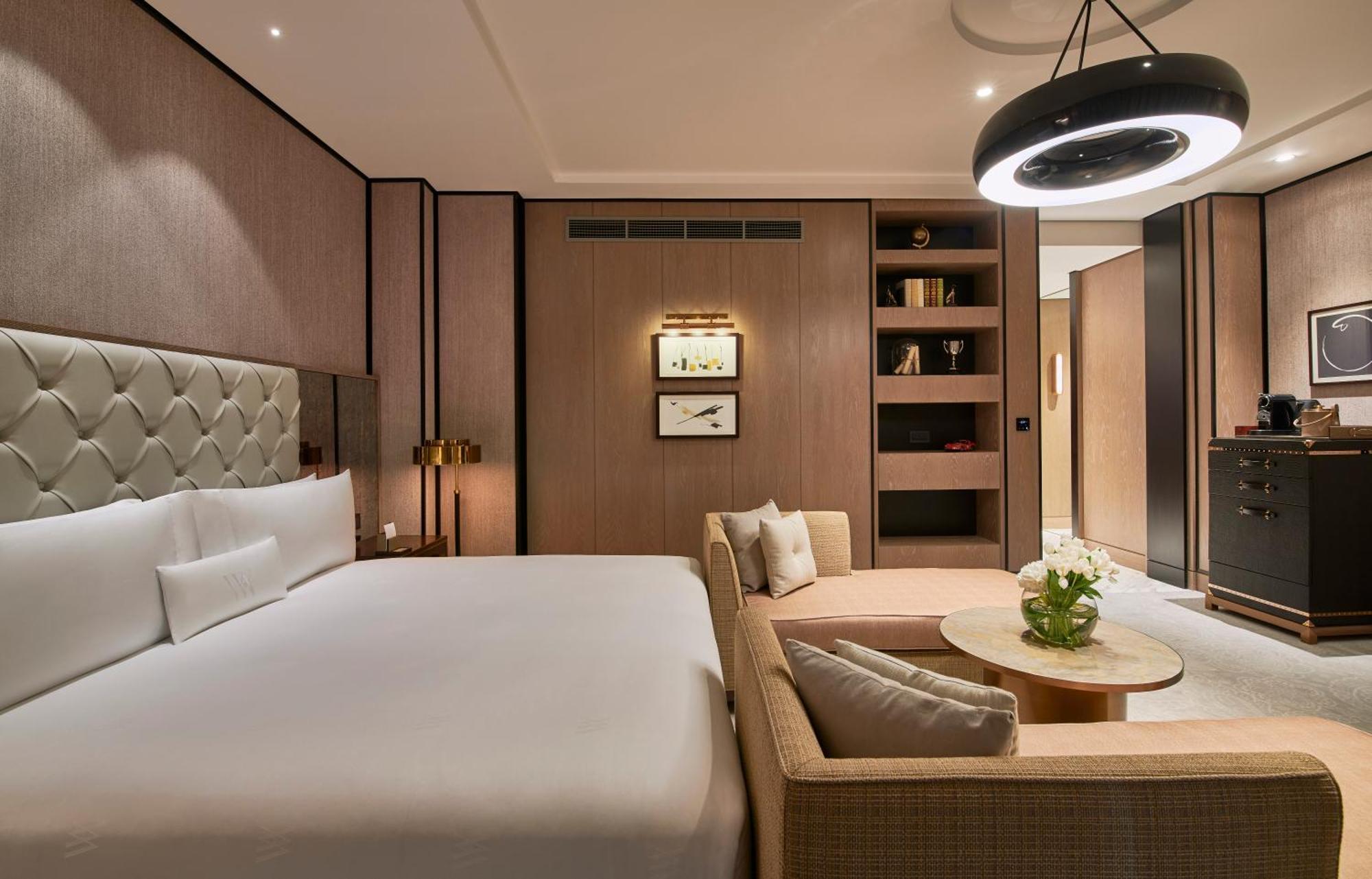 迪拜国际金融中心华尔道夫酒店 外观 照片 A bedroom at The Hari